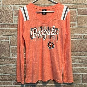 Pale Orange Women’s long sleeved Bengals tee Medium M